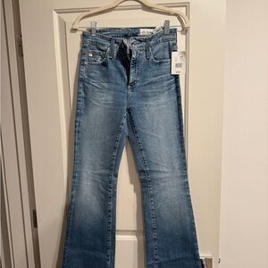 AG Adriano Goldschmied Farrah Boot High Rise Fit Flare Jeans in Classic Blue